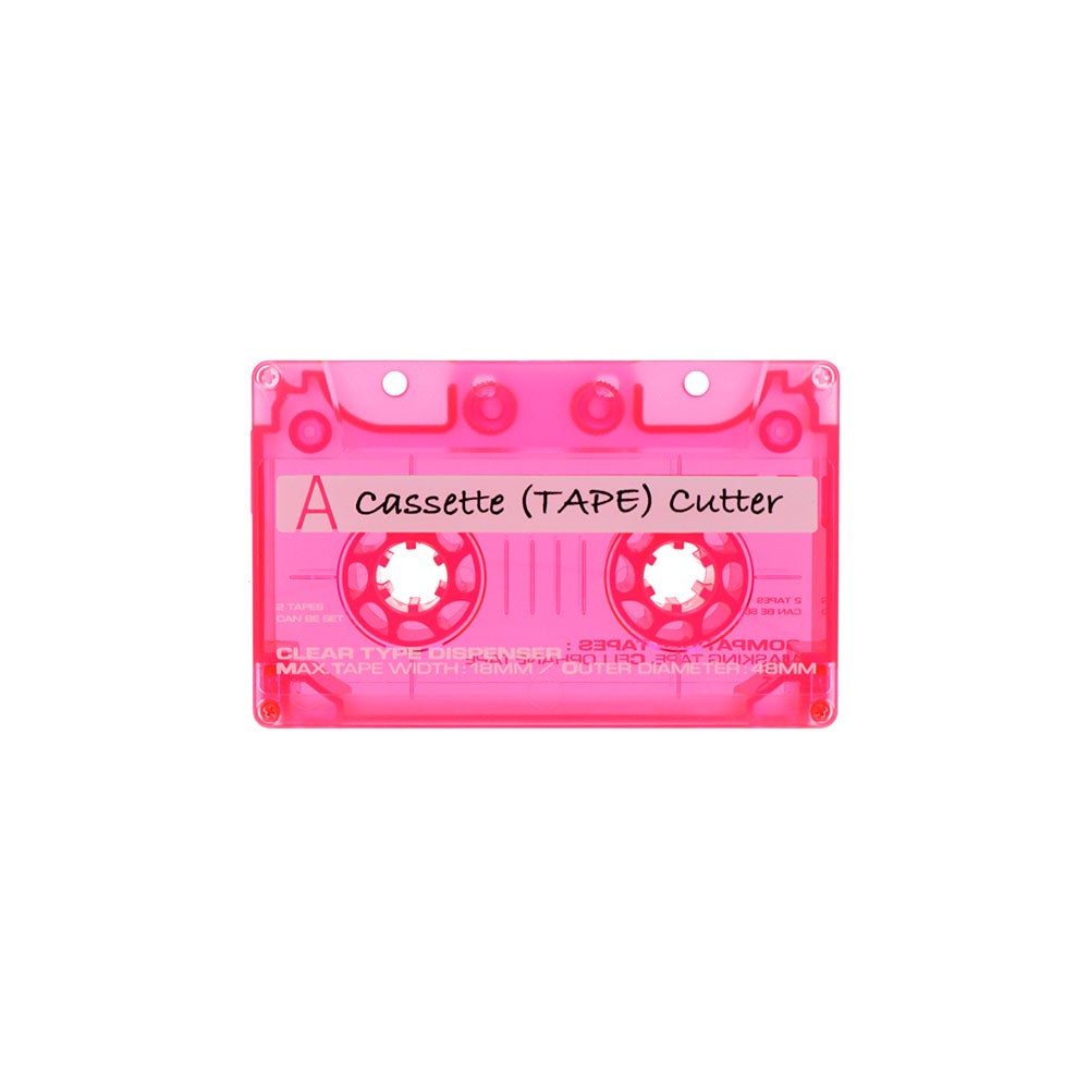 カセットテープカッター クリアピンク
